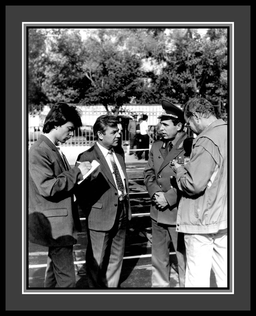 
1991 год, Узбекистан, Ташкент. Рабочий момент соревнований по пожарно-прикладному спорту
